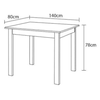 Mesa de Jantar Aço Nobre 0388 Kansas - Marrom