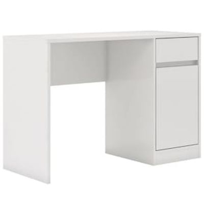 Escrivaninha Demóbile Office Morada com 1 Porta e 1 Gaveta Branco