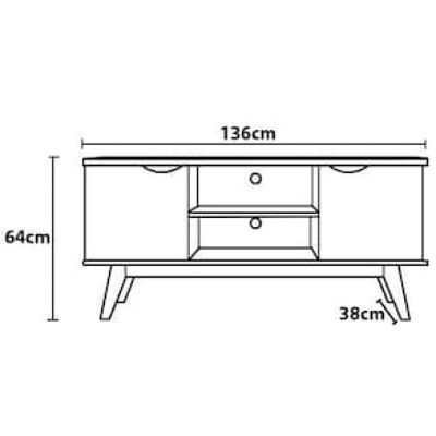 Rack Patrimar Marselha para TV de até 46" Bege
