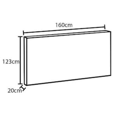 Cabeceira para Cama Queen Size Dobue Palladium Preto