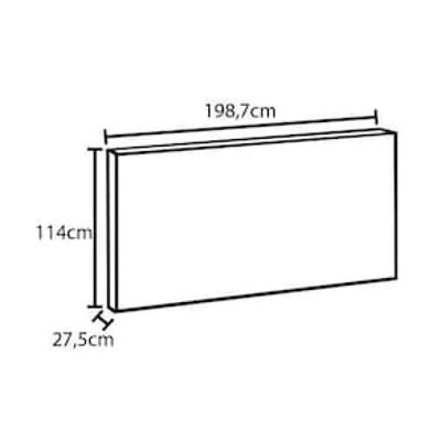 Cabeceira para Cama Box Casal Barreto Talismã com Nicho Branco