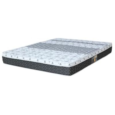 Colchão King Castor Sleep Class com Euro Pillow e Molas Bonnel 25x193x203 cm - Branco/Cinza