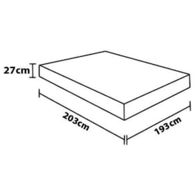 Colchão King Castor Revolution com Euro Pillow e Molas Bonnel 27x193x203 cm - Bege