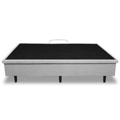Base Box para Colchão de Casal MGA Lift Cotton com Baú e Pistão à Gás - 39x138x188cm Cinza