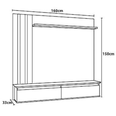 Painel Home Patrimar Trend para TV de até 46 Bege