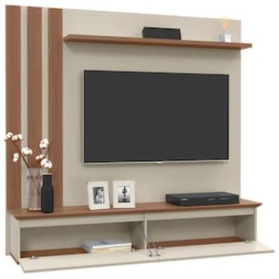 Painel Home Patrimar Trend para TV de até 46 Bege