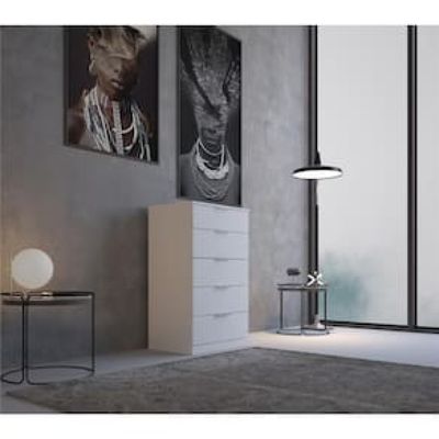 Cômoda Bartira Versatti com 5 Gavetas Branco