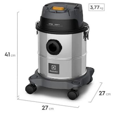 Aspirador de Pó e Água Electrolux GT12i 1500W 12L – Inox Inox / 110