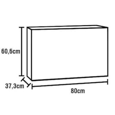 Armário Aéreo Bartira Rubi com 2 Portas e 1 Prateleira - 80cm de largura Marrom