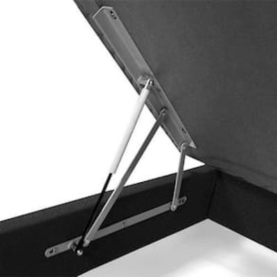 Base Box para Colchão de Casal MGA Lift Cotton com Baú e Pistão à Gás - 39x138x188cm Preto