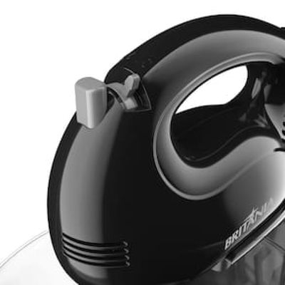 Batedeira Britânia Pérola 550 Turbo com 4 Velocidades e 2 Tigelas – Preta Preto / 110