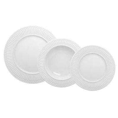 Aparelho de Jantar Porto Brasil Roma Ravenna Branco 61091 - 42 Peças