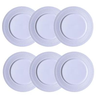 Conjunto de Pratos Rasos Porto Brasil Roma em Faiança Feldspática – 6 Peças