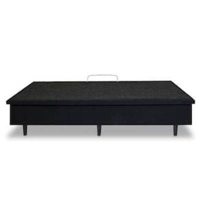 Base Box para Colchão de Solteiro MGA Lift Cotton com Baú e Pistão à Gás - 39x88x188cm Preto