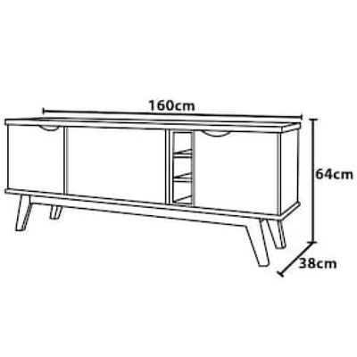 Rack Patrimar Marselha para TV de até 50" Preto