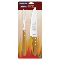 Conjunto para Churrasco Trinchante Tramontina Dynamic em Aço Inox e Madeira – 2 Peças