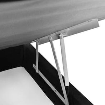 Base Box para Colchão de Solteiro MGA Lift Cotton com Baú e Pistão à Gás - 39x88x188cm Preto