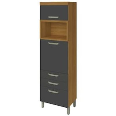 Paneleiro Nesher Princesa 2 Portas, 3 Gavetas e Prateleiras  64cm Grafite