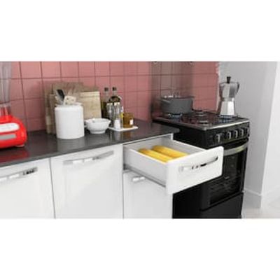 Cozinha Compacta Itatiaia Amanda Plus com 10 Portas, 1 Gaveta e 8 Prateleiras - 245cm de largura Branco