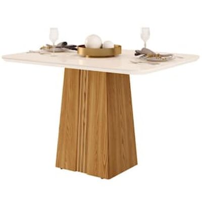 Mesa de Jantar DJ Móveis Raquel - 79,6 x 120 x 90cm Bege