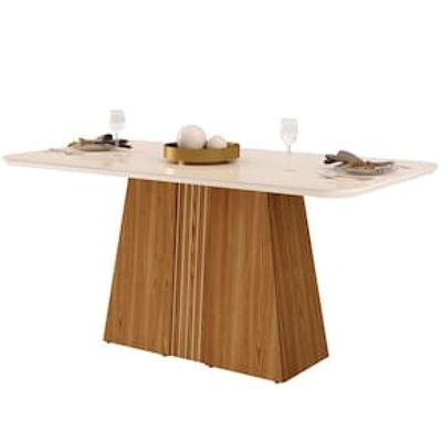 Mesa de Jantar DJ Móveis Raquel - 80,6 x 170 x 90cm Bege