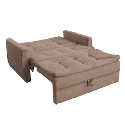 Sofá-cama Matrix Taylor em Tecido Veludo Bege