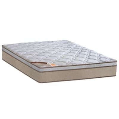 Colchão Super King Castor Sleep Revolution com Molas Ensacadas e Euro Pillow 27x193x203 cm - Branco/Bege