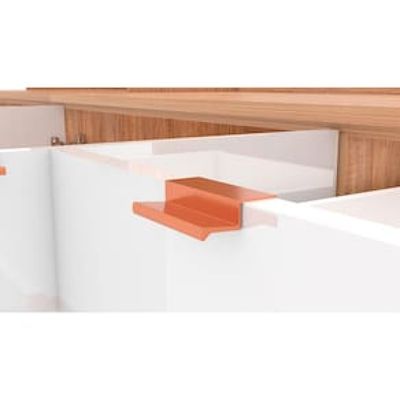 Cozinha Completa Bartira Joy com 11 Portas, 2 Gavetas, 5 Prateleiras e Nicho para Micro-ondas - 244,5cm de largura Branco