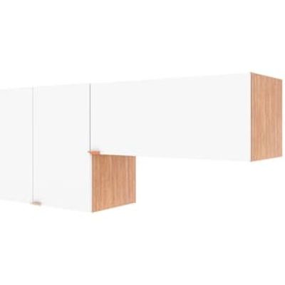 Cozinha Completa Bartira Joy com 11 Portas, 2 Gavetas, 5 Prateleiras e Nicho para Micro-ondas - 244,5cm de largura Branco