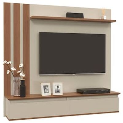 Painel Home Patrimar Trend para TV de até 46 Bege
