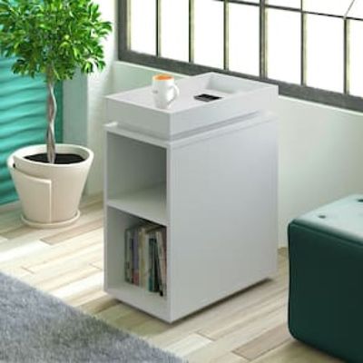 Mesa Lateral Artely Olivia Branco