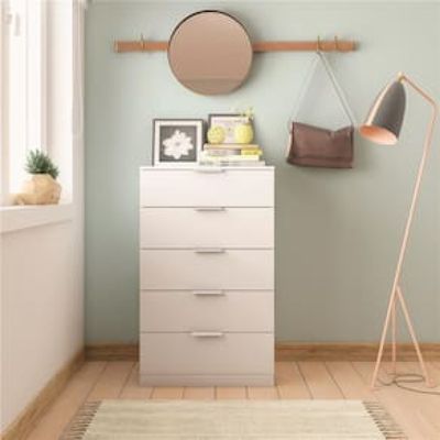 Cômoda Bartira Versatti com 5 Gavetas Branco