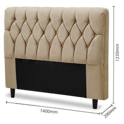 Cabeceira para Cama Casal Dobue Palladium Bege
