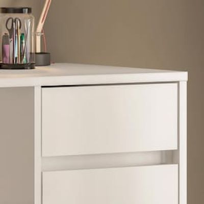 Escrivaninha Demóbile Office Morada com 1 Porta e 1 Gaveta Branco