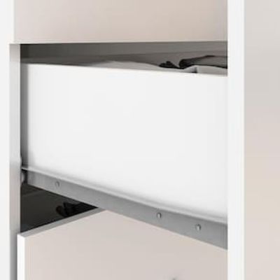 Escrivaninha Demóbile Office Morada com 1 Porta e 1 Gaveta Branco