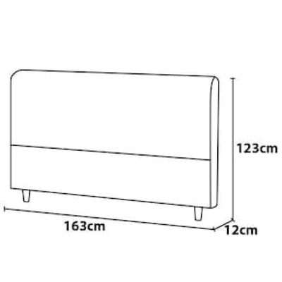 Cabeceira para Cama Queen Size Dobuê Berlim em Tecido Velopus Grafite