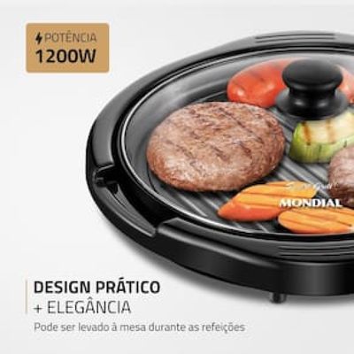 Grill Mondial Redondo Smart Grill G-04 Preto / 220