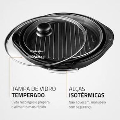 Grill Mondial Redondo Smart Grill G-04 Preto / 220