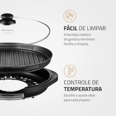 Grill Mondial Redondo Smart Grill G-04 Preto / 220