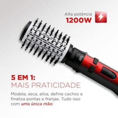 Escova Rotativa Mondial Ceramic Íon Turbo ER-09 - Vermelho Vermelho / 110