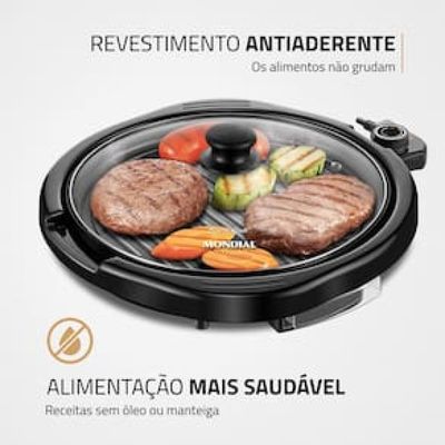 Grill Mondial Redondo Smart Grill G-04 Preto / 220
