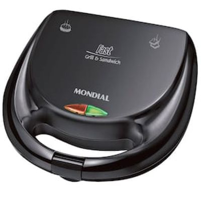Sanduicheira Fast Grill e Sandwich Mondial S-12 750W - Preta Preto / 220