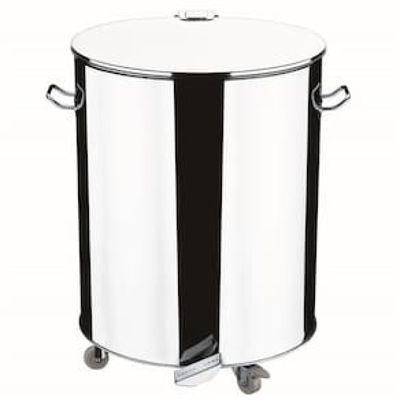 Lixeira Brinox com Pedal Abre e Fecha Decorline em Aço Inox - 110 L