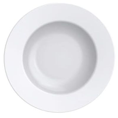 Conjunto com 6 Pratos Fundos Tramontina Maria Augusta em Porcelana 23 cm - Branco
