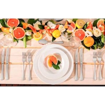 Conjunto com 6 Pratos Fundos Tramontina Maria Augusta em Porcelana 23 cm - Branco