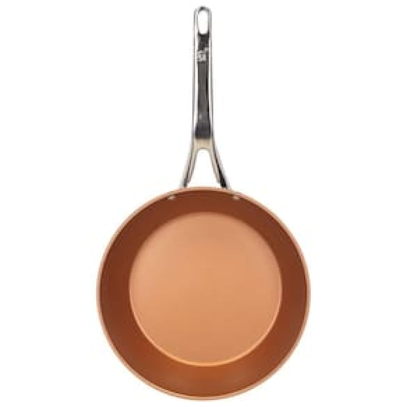Frigideira Funda Bergner Origen em Alumínio Forjado com Revestimento Antiaderente F4, Base de Indução System Plus e Tampa de Vidro 26 cm - Dourada