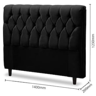 Cabeceira para Cama Casal Dobue Palladium Preto
