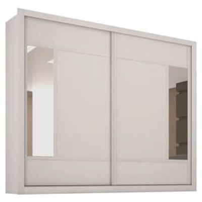 Guarda-Roupa Casal Europa Triunfo Flex com Espelho, 2 Portas de Correr e 6 Gavetas Branco