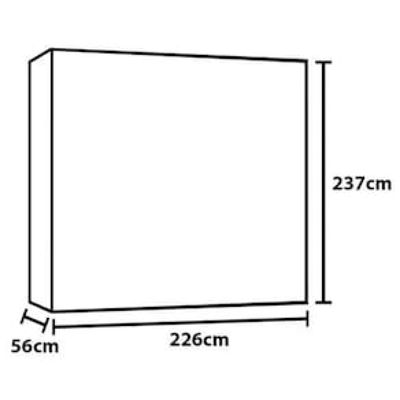 Guarda-Roupa Casal Europa Triunfo Flex com Espelho, 2 Portas de Correr e 6 Gavetas Branco
