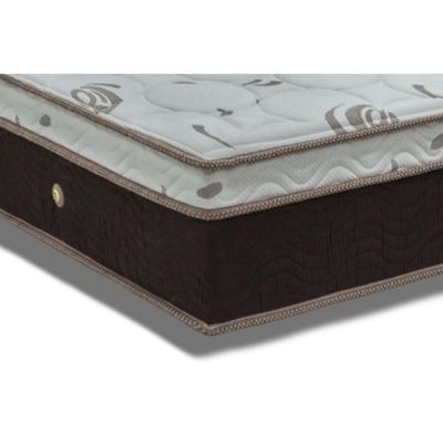 Cama Box King: Colchão Molas Ensacadas Ortobom Superpocket Sleep King + Box Suede Brown(186X198)